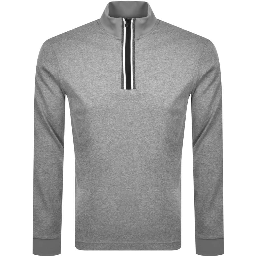 Alternative Image for ProductBOSS Tenore Half Zip Sweatshirt Grey1